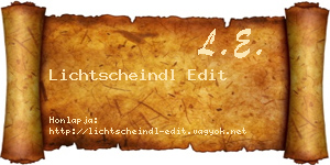 Lichtscheindl Edit névjegykártya